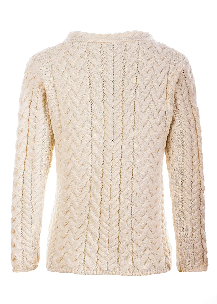 Ladies 5 Button Merino Wool Cardigan by Aran Mills - 2 Colours