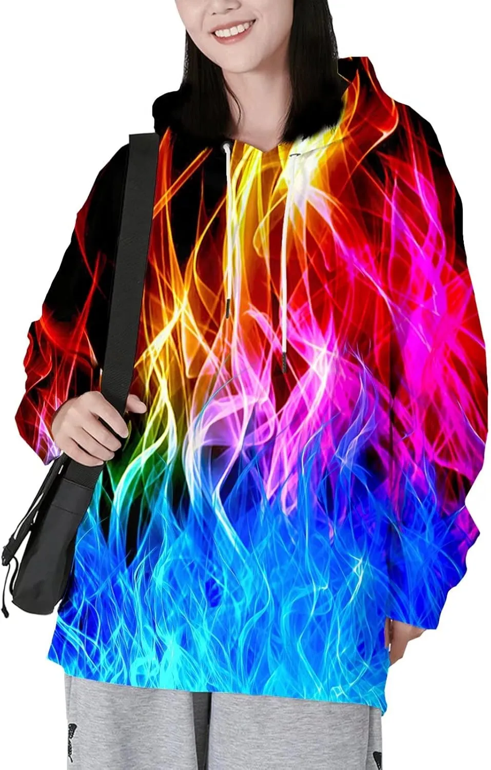 LAIDIPAS Men Women 3D Hooded Hoodies Fashion Long Sleeve Pullover Hooded Sweatshirt Top with Pocket