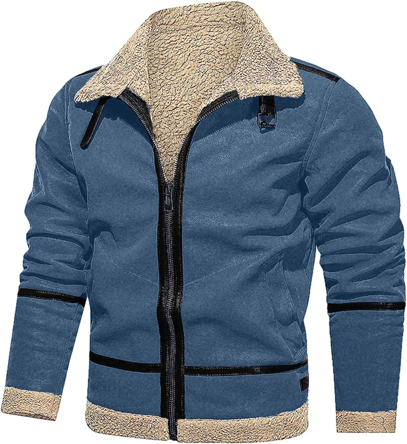 LCMTWX Mens Jackets And Winter Outerwear Single-breasted Solid Color Lapel Long Sleeve Coat Cardigan Plush Long Coat