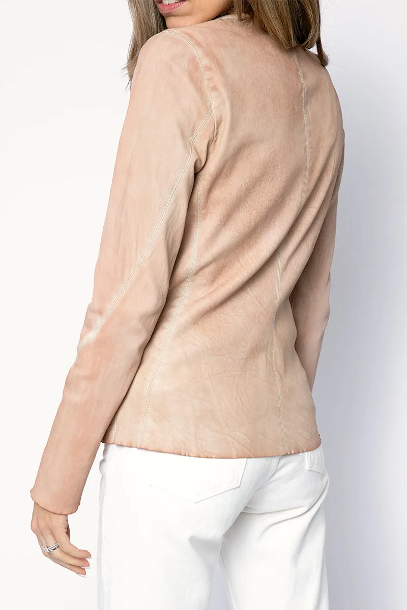 Leather Jacket in Poetic Rose