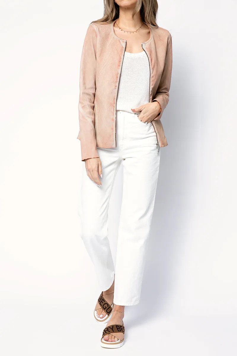 Leather Jacket in Poetic Rose