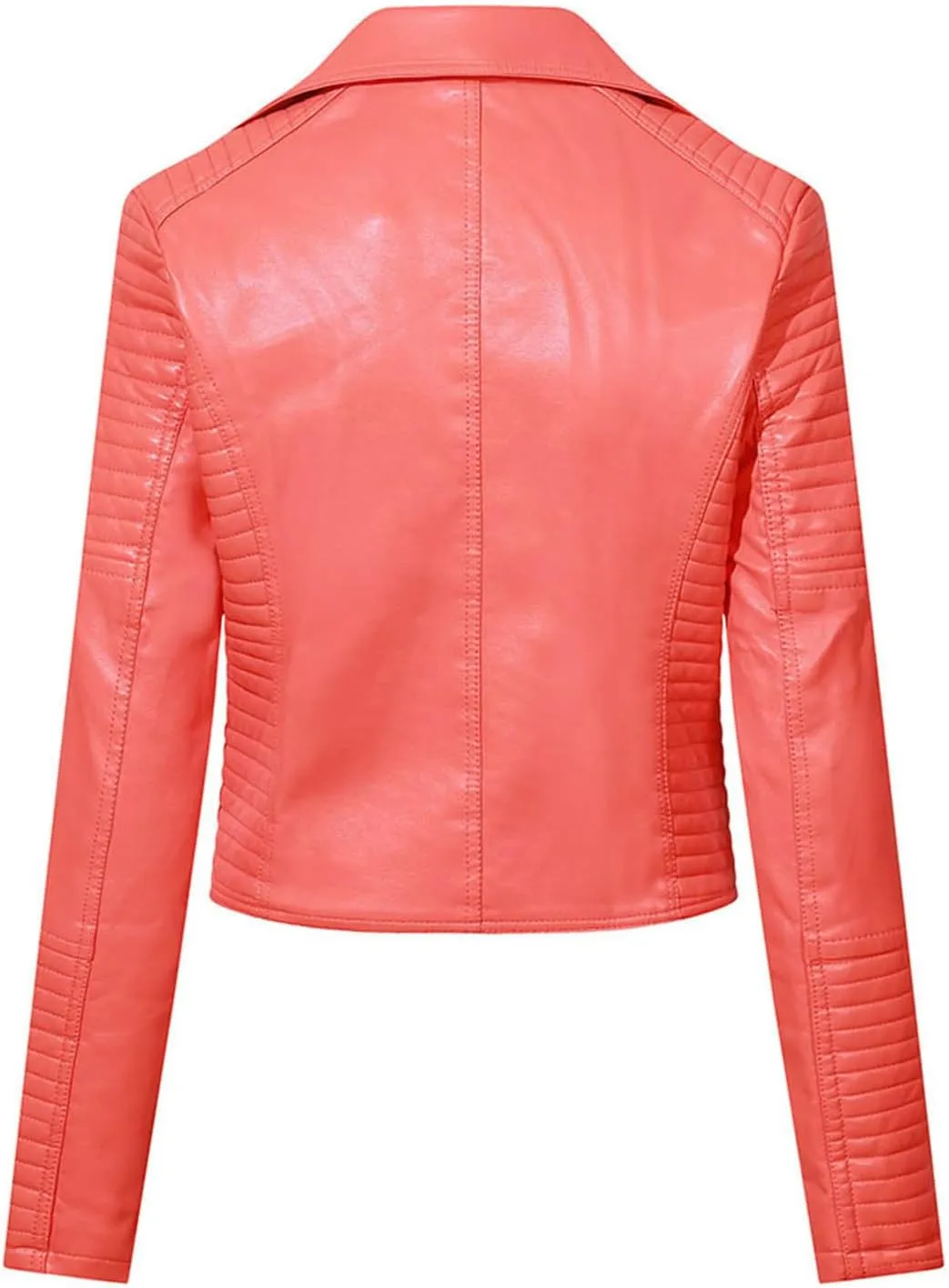 Leather Jacket Women Trendy Rock Motorcycle Jacket Asymmetric Zip Cold-Proof Warm 2024 Winter Cropped Moto Jacket