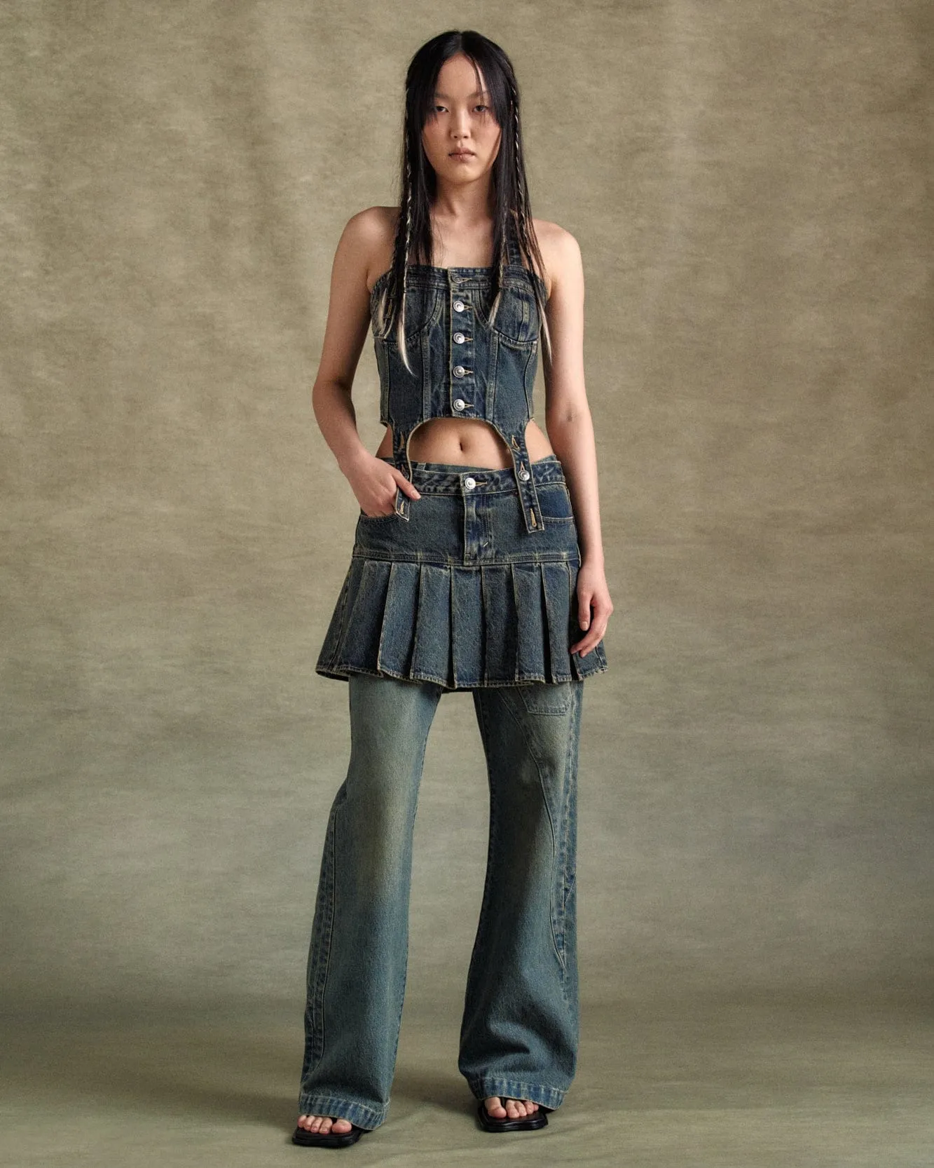 LEVIS X ADSB DENIM CORSET atb1219w(TINTED INDIGO)