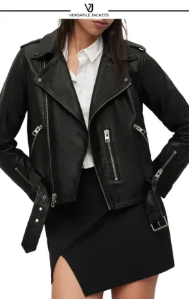 Lightweight Leather Biker Jacket