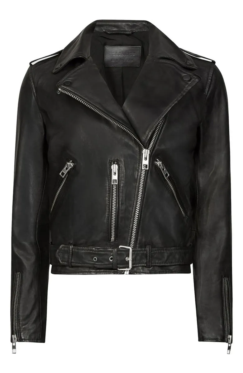 Lightweight Leather Biker Jacket