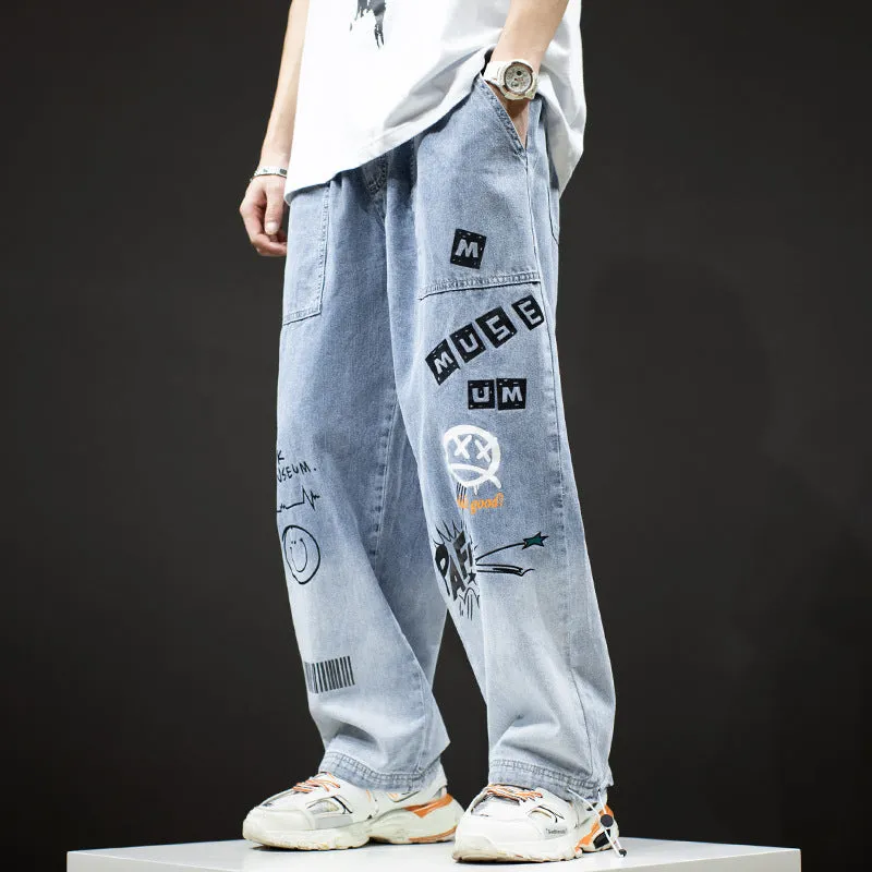 Loose straight leg slacks jeans