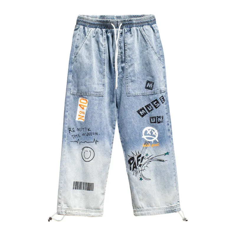 Loose straight leg slacks jeans