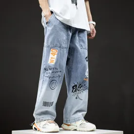 Loose straight leg slacks jeans