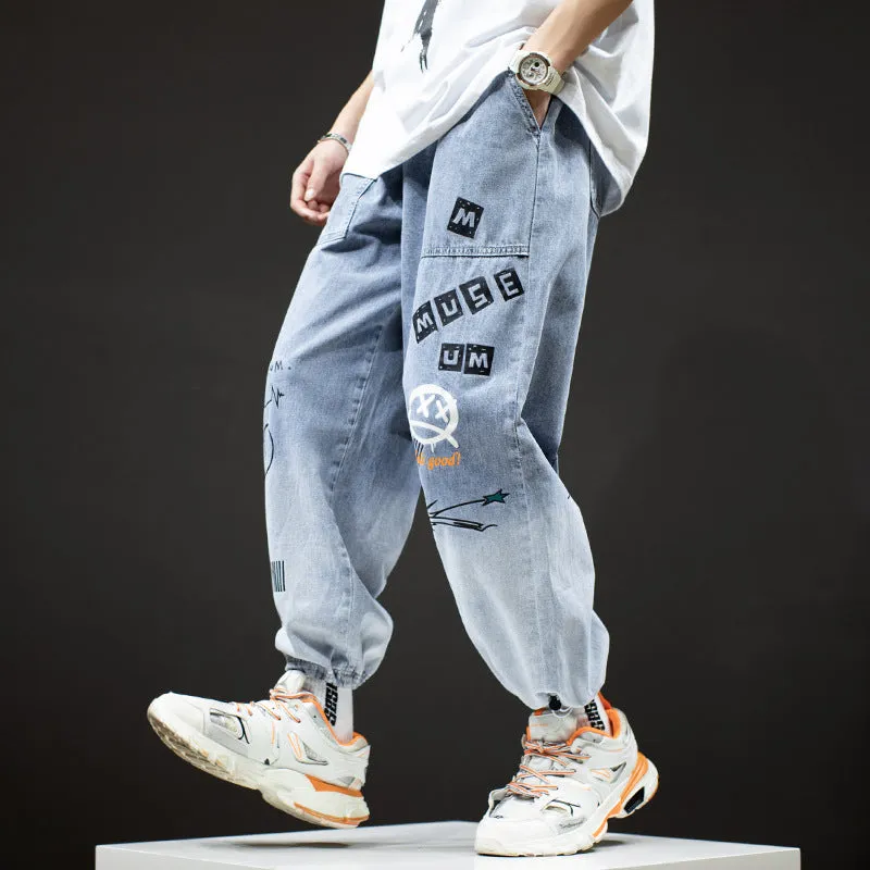 Loose straight leg slacks jeans