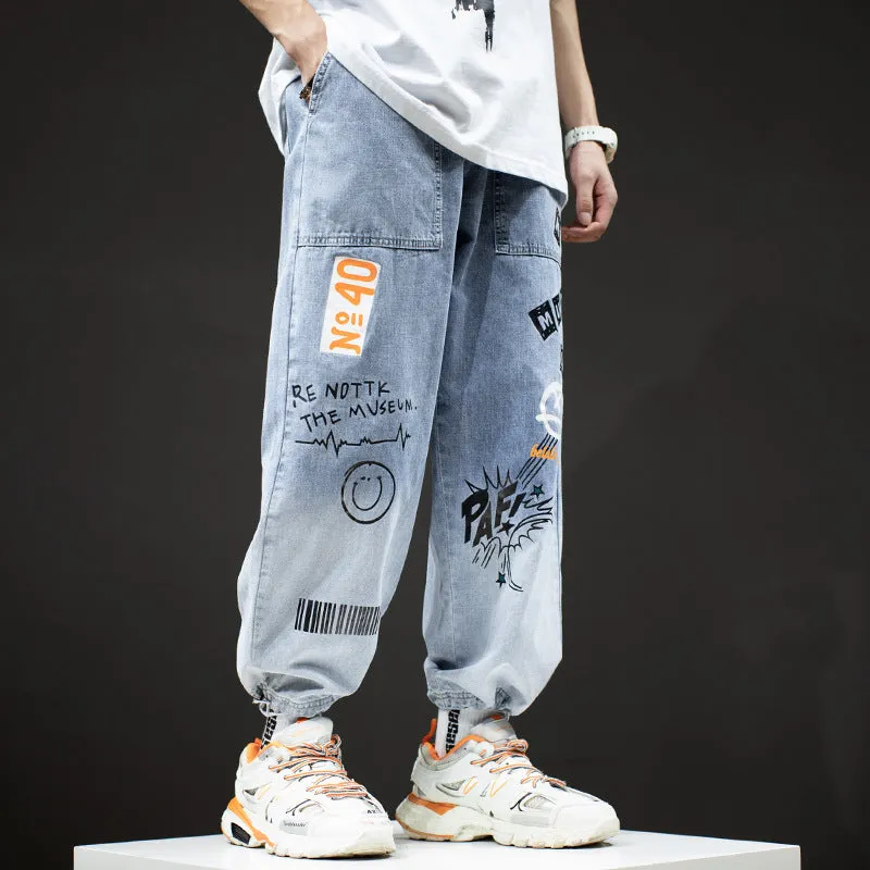 Loose straight leg slacks jeans