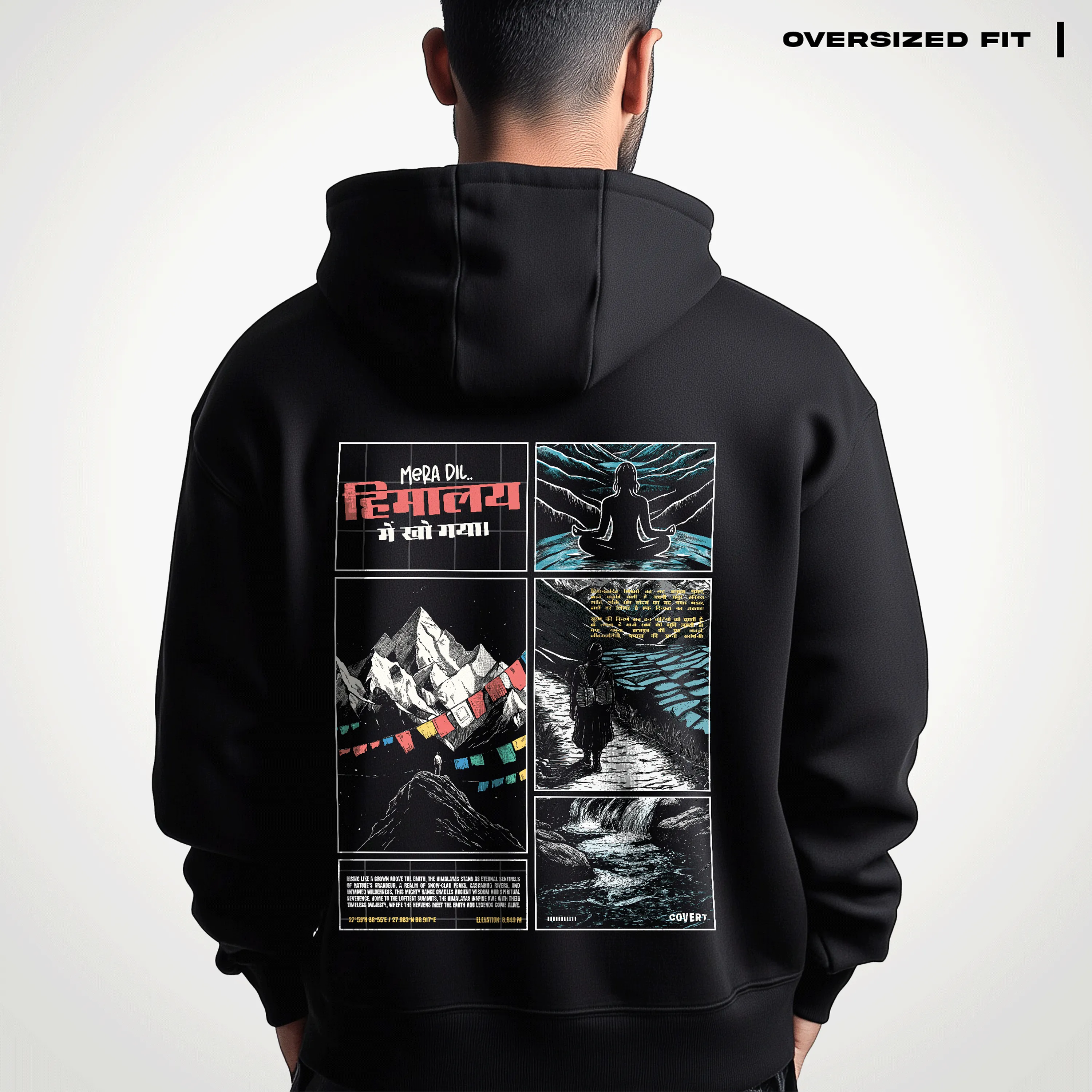 Lost In Himalayas Oversized Hoodie