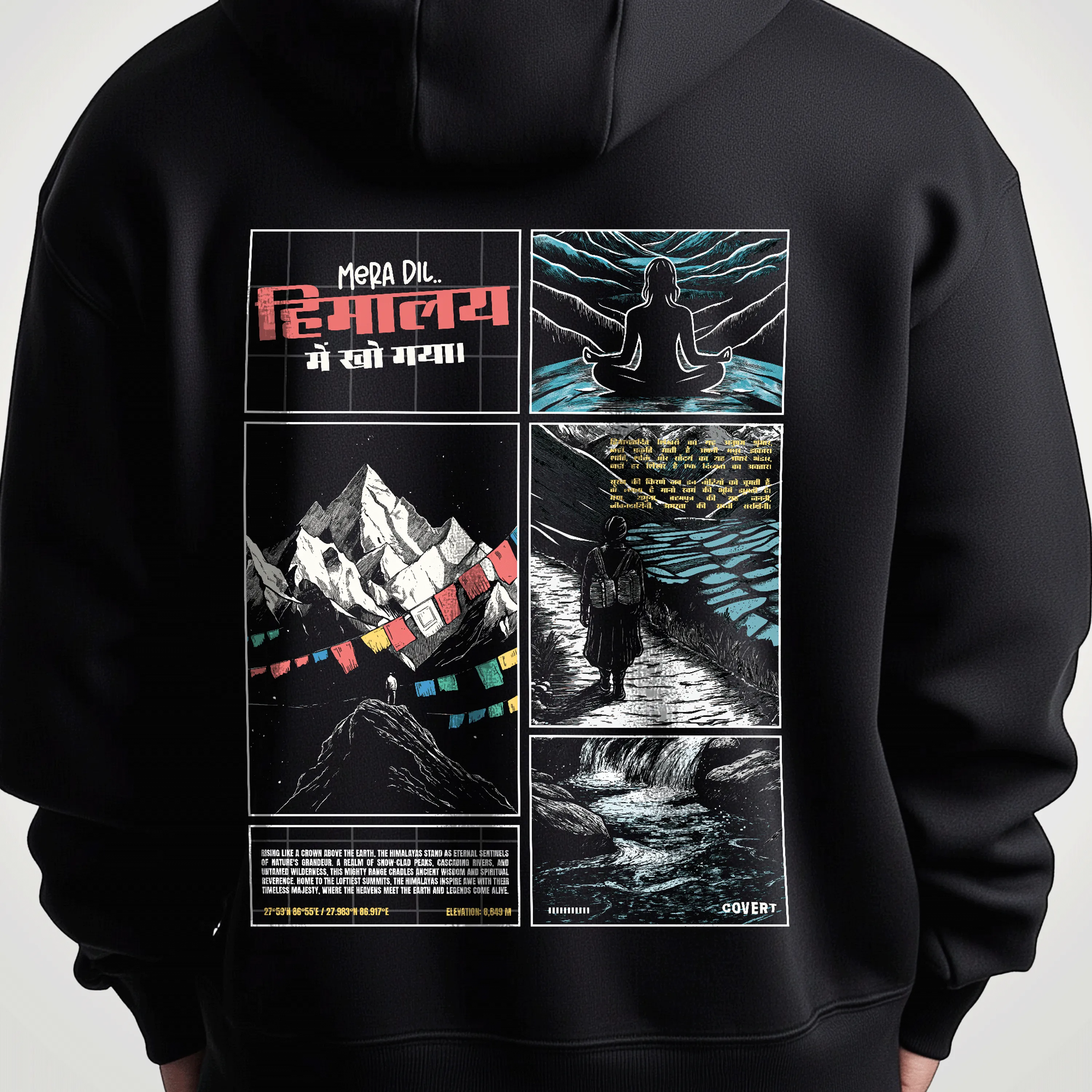 Lost In Himalayas Oversized Hoodie