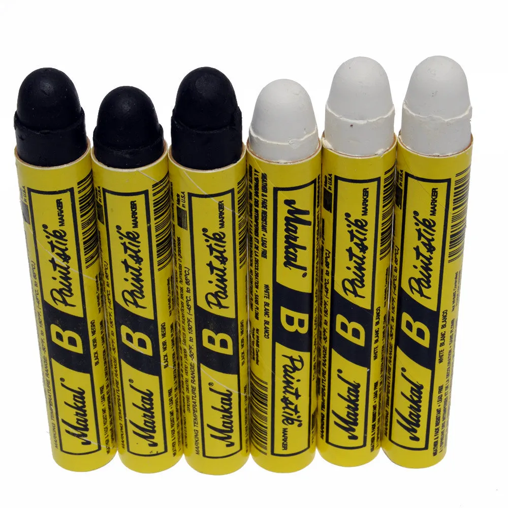 Markal B Paintstik Solid Paint Marker Black and White Set