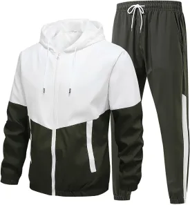 Men's 2 Piece Polo Tracksuit Set Matching Sweatshirt Hoodie Corset Sweatpants Sweatsuit Active Jackets and Pants