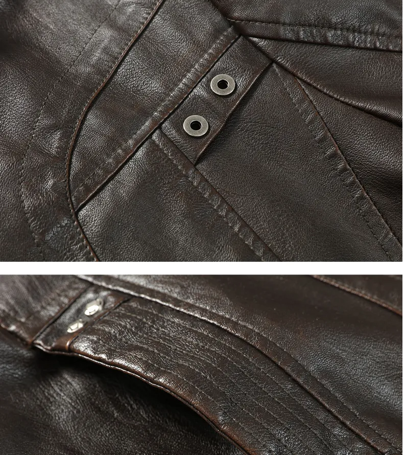 Men's PU Leather Jacket-Casual Leather jacket for mens-biker Lightweight Leather jacket