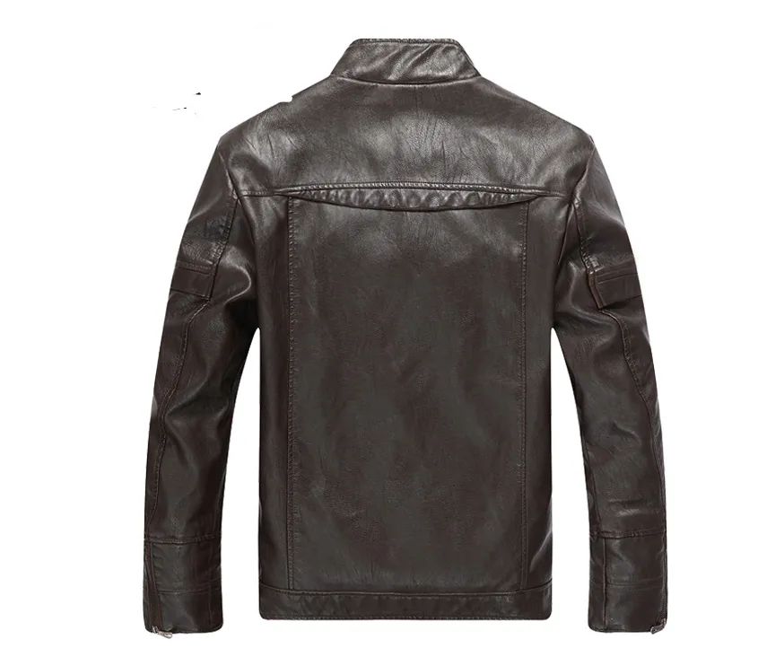 Men's PU Leather Jacket-Casual Leather jacket for mens-biker Lightweight Leather jacket