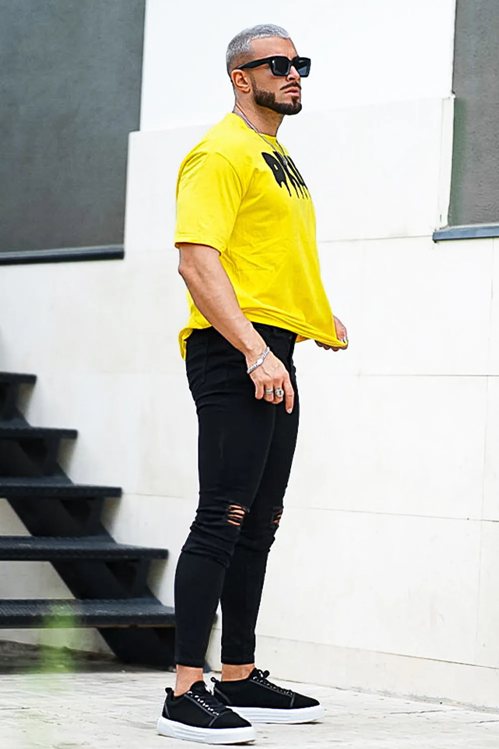 Men's Ripped Knee Skinny Jean