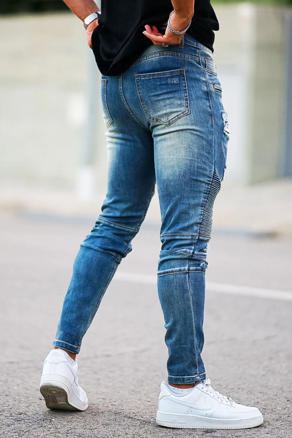 Men's Washed Blue Jean