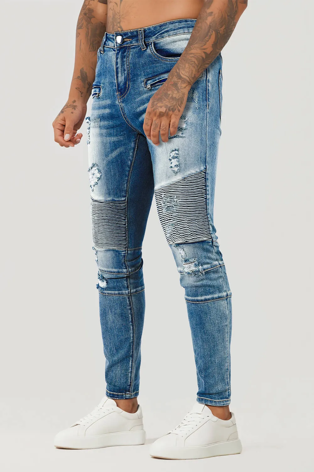 Men's Washed Blue Jean