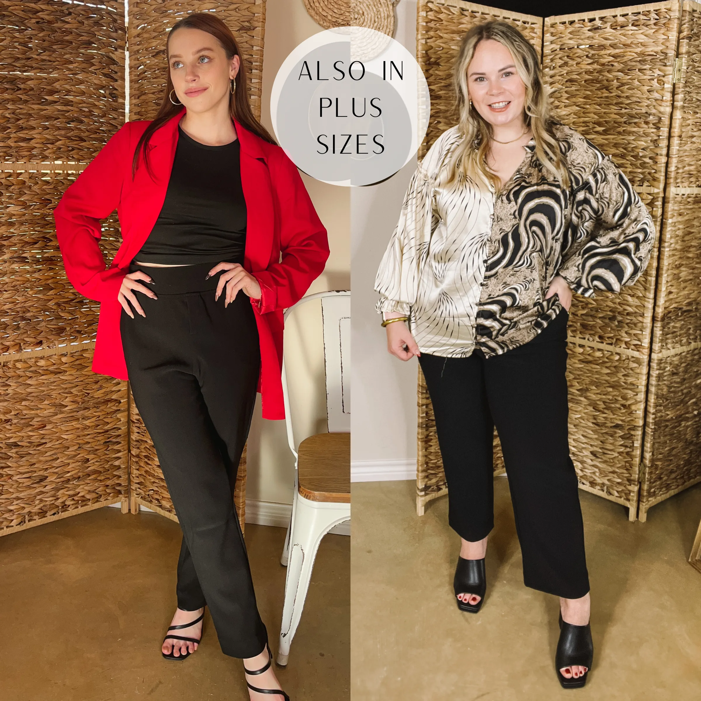 Mesmerizing Sight Straight Leg Slacks in Black