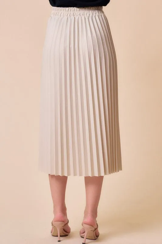 MN Pleated Midi Skirt