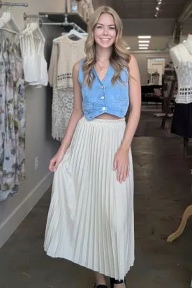 MN Pleated Midi Skirt