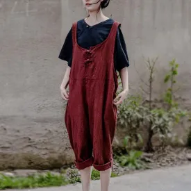 Oversized Linen Overall | Lotus