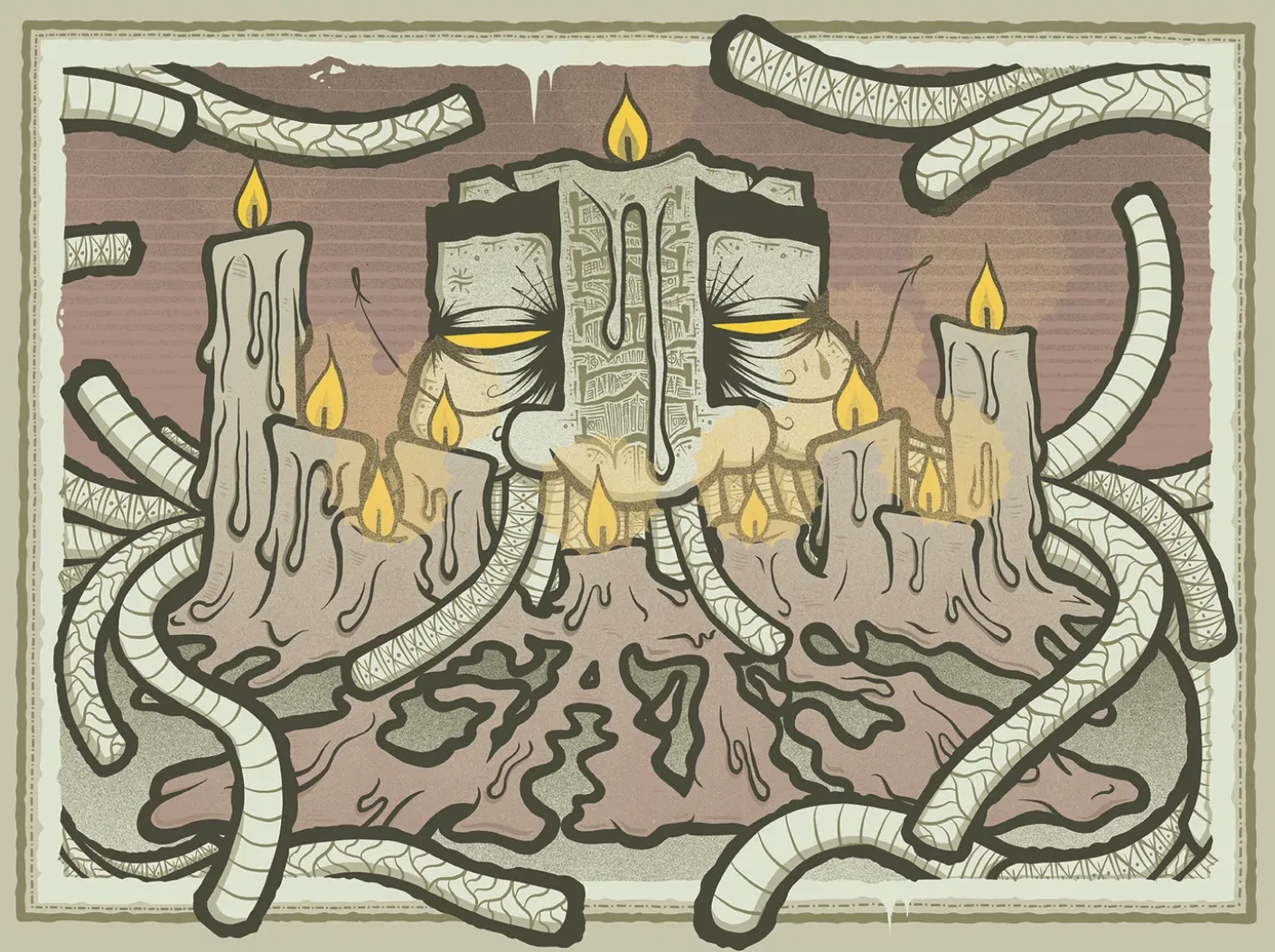 Passage of Time Silkscreen Print by Gats- Graffiti Against The System