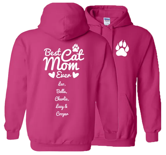 Personalized Best Cat Mom Hoodie