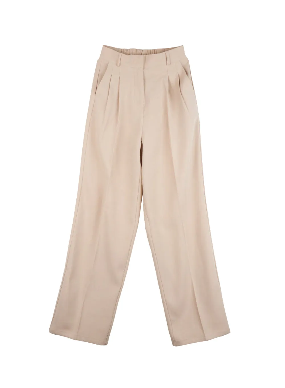 Pintuck Straight-Fit Slacks ON418