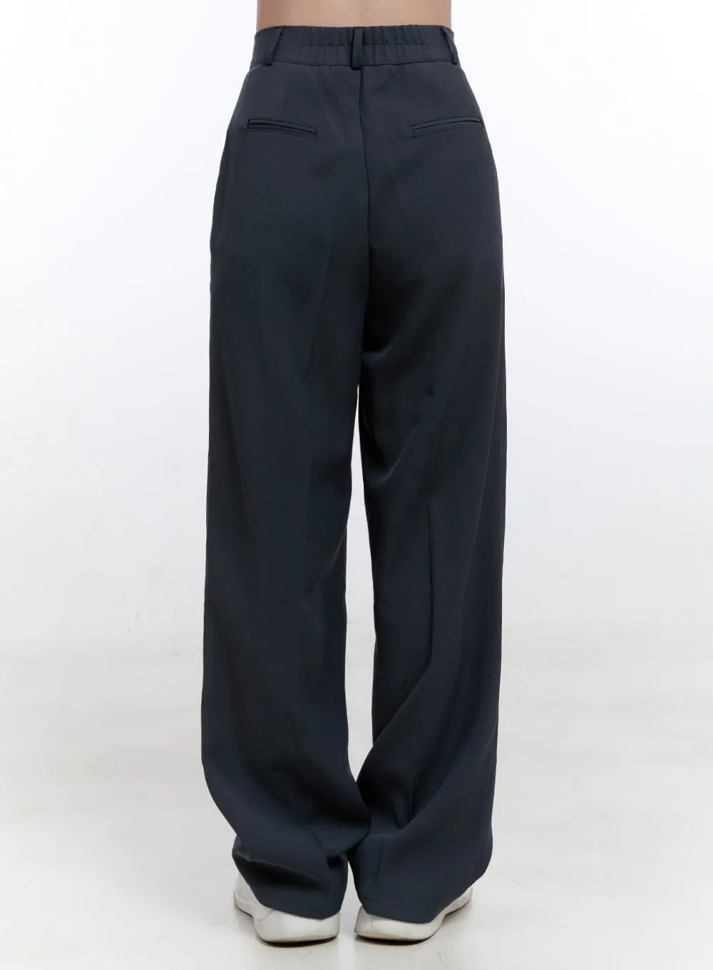 Pintuck Straight-Fit Slacks ON418