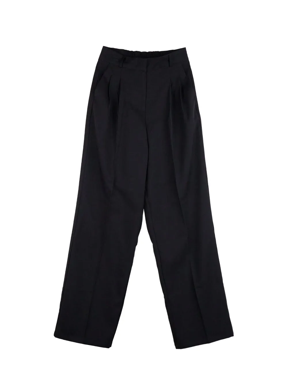 Pintuck Straight-Fit Slacks ON418