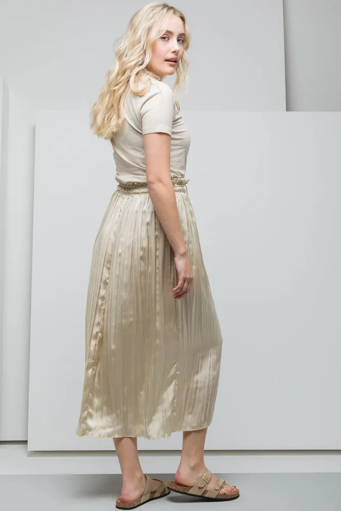 Pleated Skirt Natural