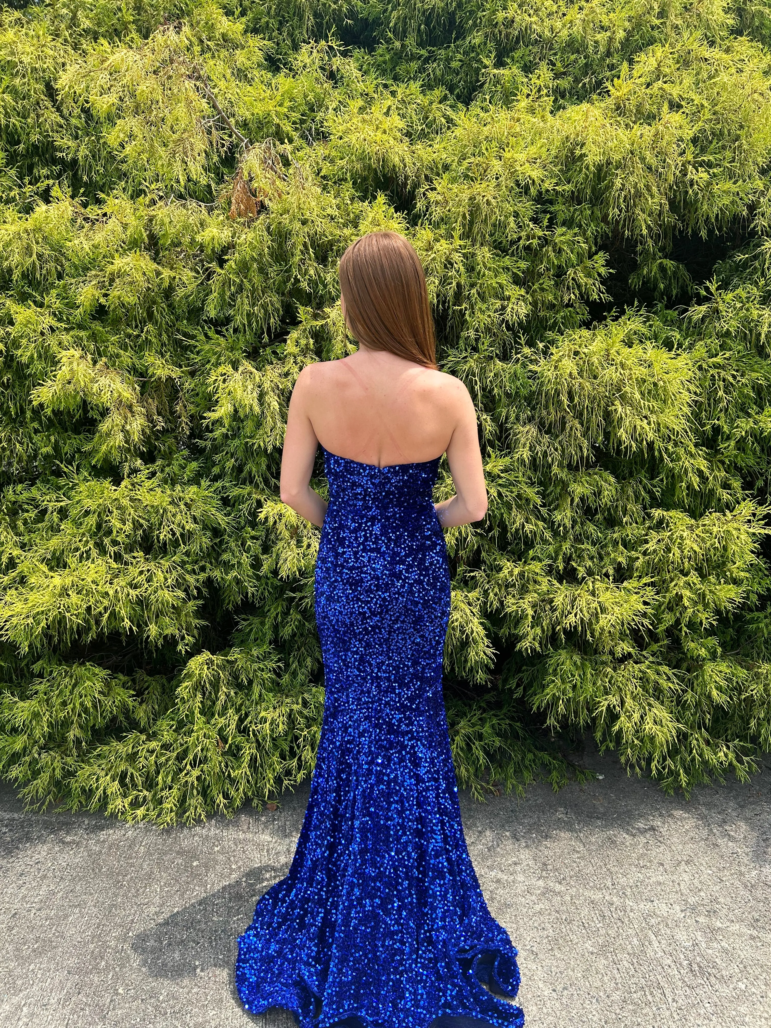 Portia & Scarlett PS22348 Sequin Sweetheart Dress with Slit - 7 Colors