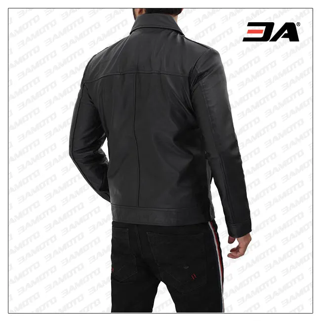 Reeves Vintage Leather Jacket Black