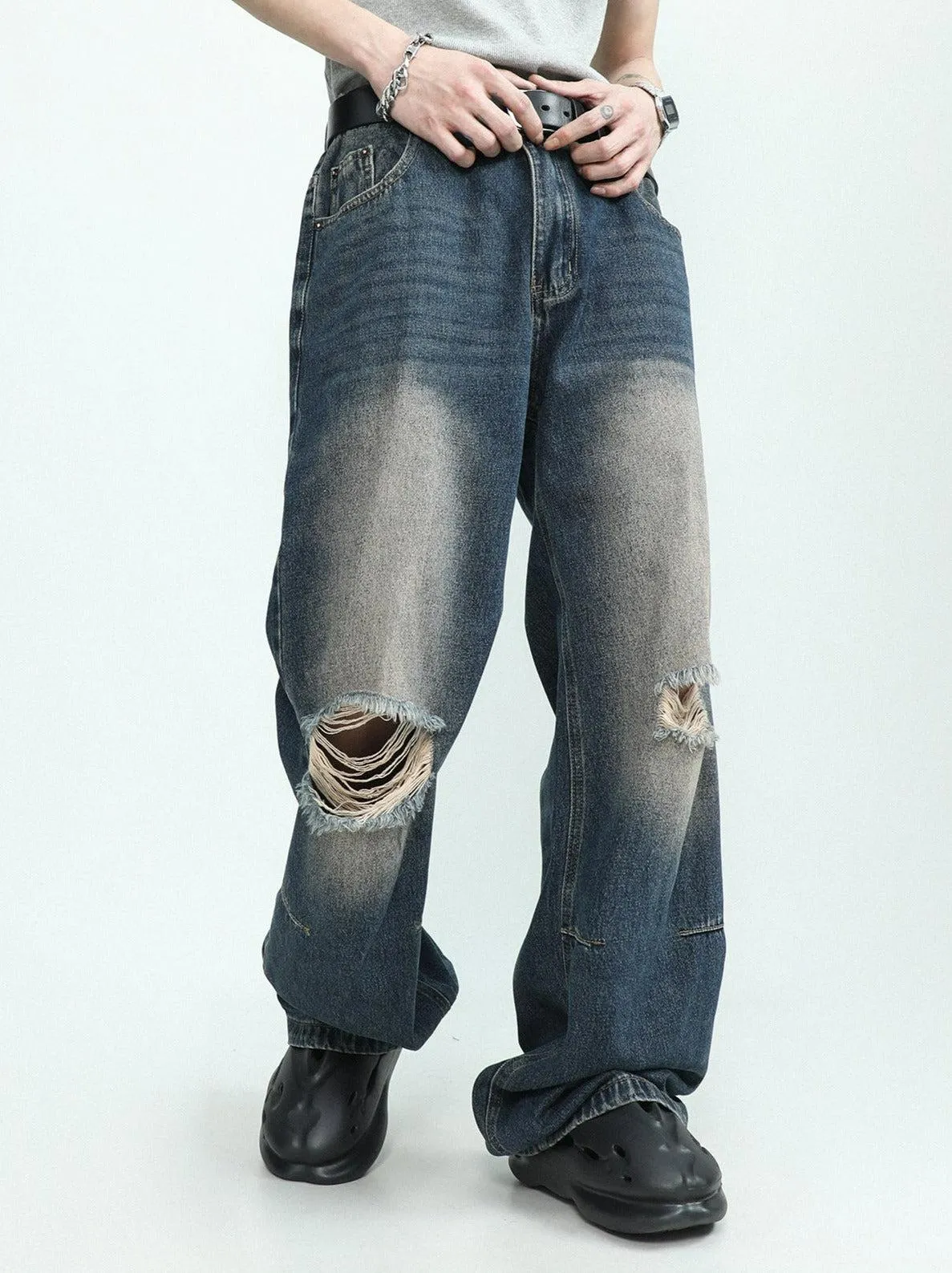 Ripped Knee Jeans