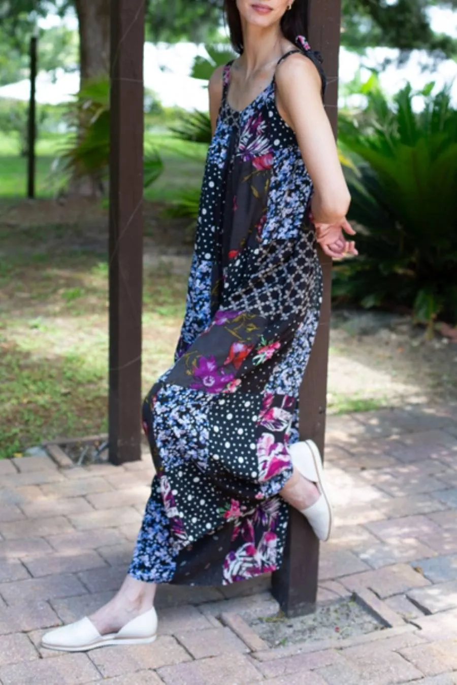 Romantic Night Patchwork Wide Leg Romper