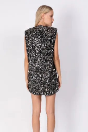 SABINA MUSAYEV CALANTHA SEQUIN MINI DRESS