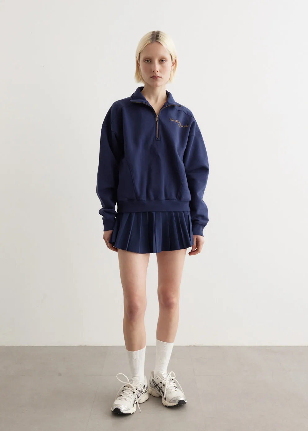 Serif Logo Pleated Skirt