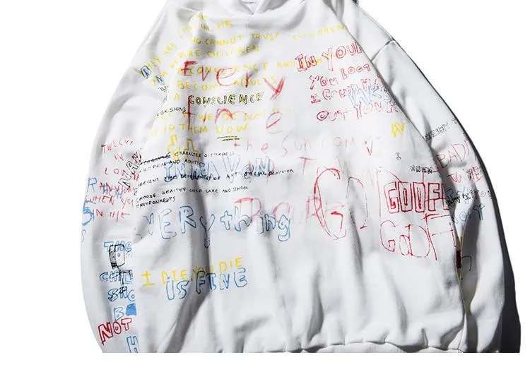 Sketched Graffiti Writing Hype Hoodie