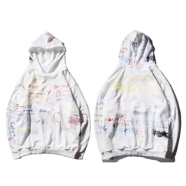 Sketched Graffiti Writing Hype Hoodie