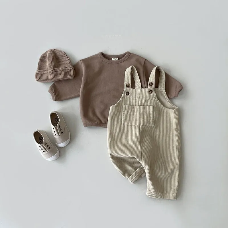 Sleeveless Corduroy Overalls