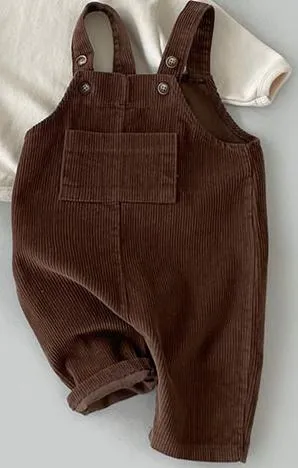 Sleeveless Corduroy Overalls