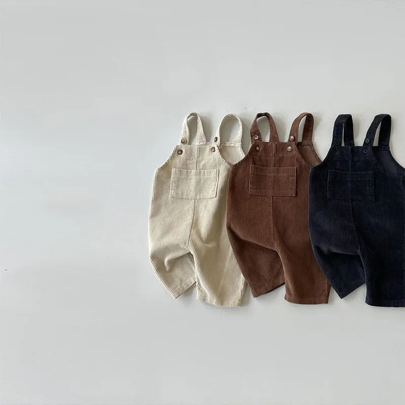Sleeveless Corduroy Overalls