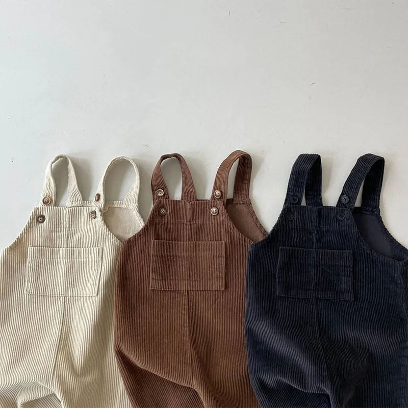 Sleeveless Corduroy Overalls