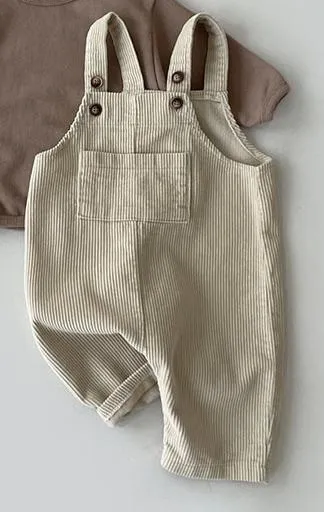 Sleeveless Corduroy Overalls