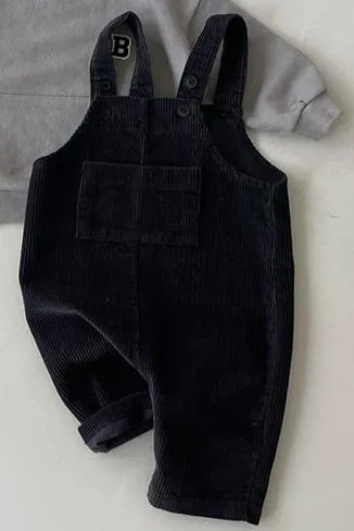 Sleeveless Corduroy Overalls