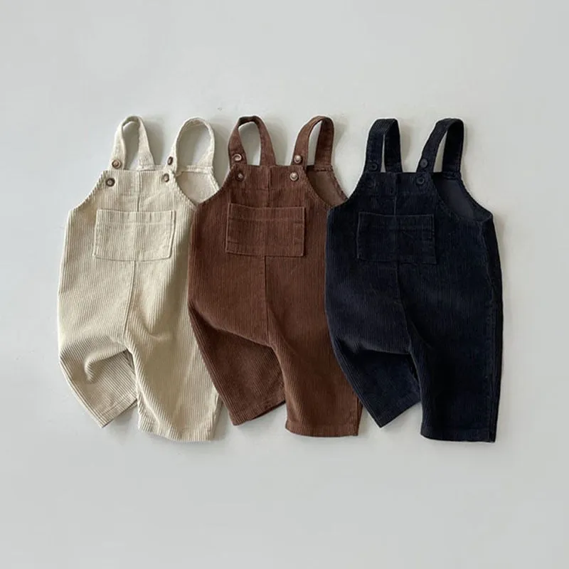 Sleeveless Corduroy Overalls