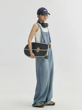 Soft Washed Denim Overalls Women Jumpsuit Casual Overalls For Girl
