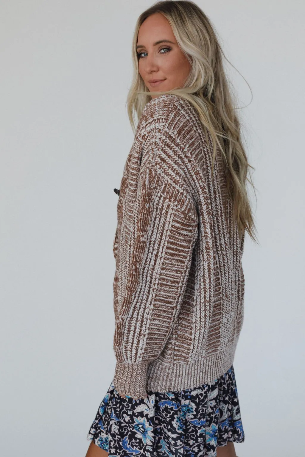 Sunset Stroll Cardigan - Brown